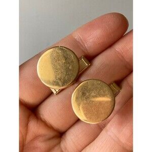 13.46g Solid 14kt yellow gold cufflinks